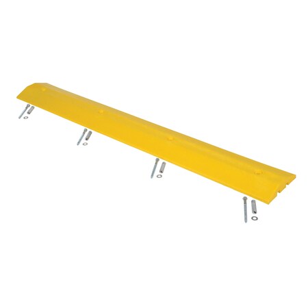 Plastic Speed Bump With Concrete Hardware, 72 X 10 X 2, Yellow